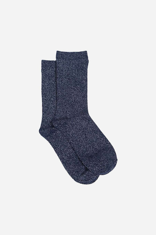 Navy Blue Glitter Women's Socks