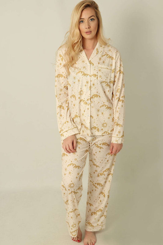 Cream Celestial Print Pyjamas