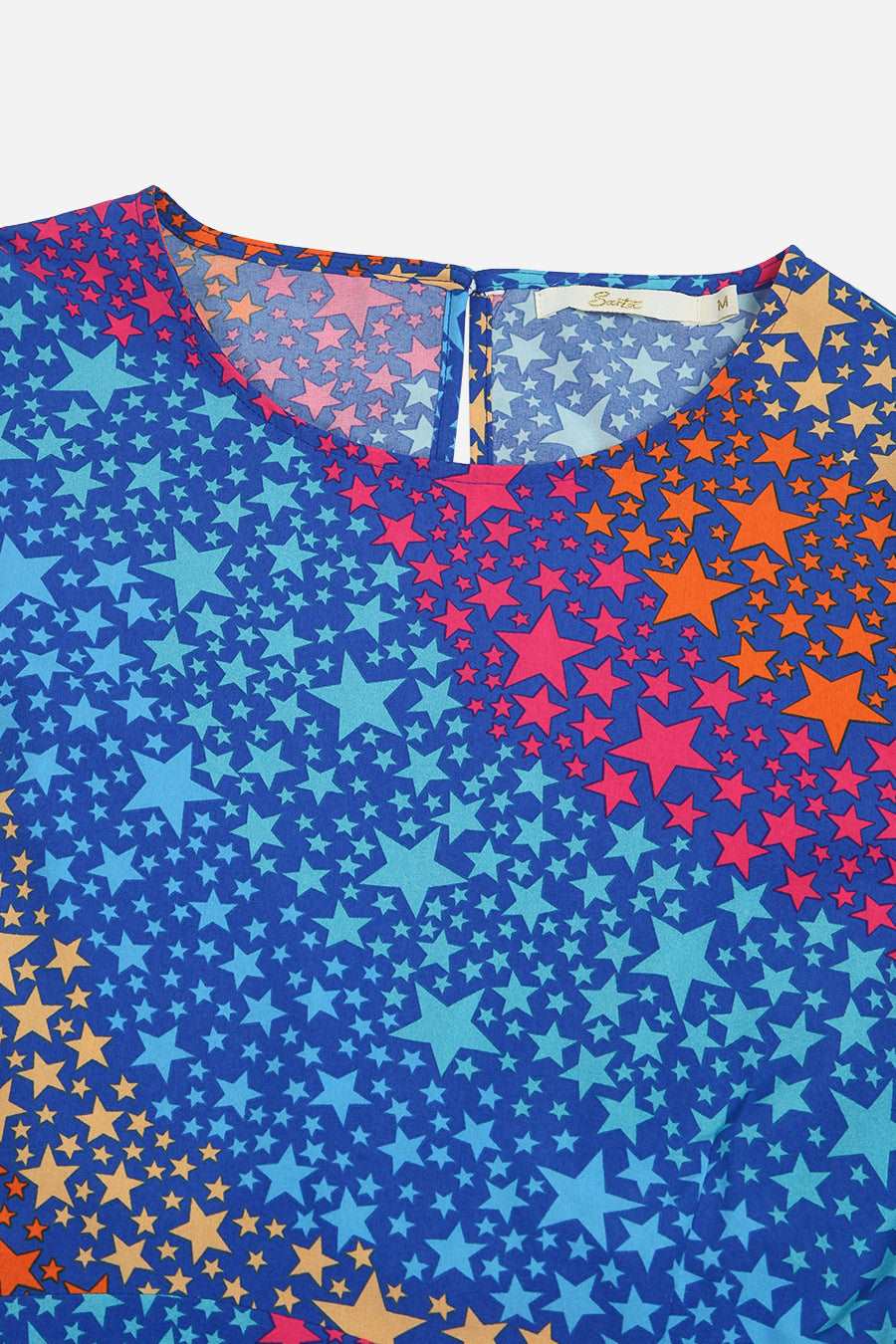 Royal Blue Fuchsia Star Waves Dress