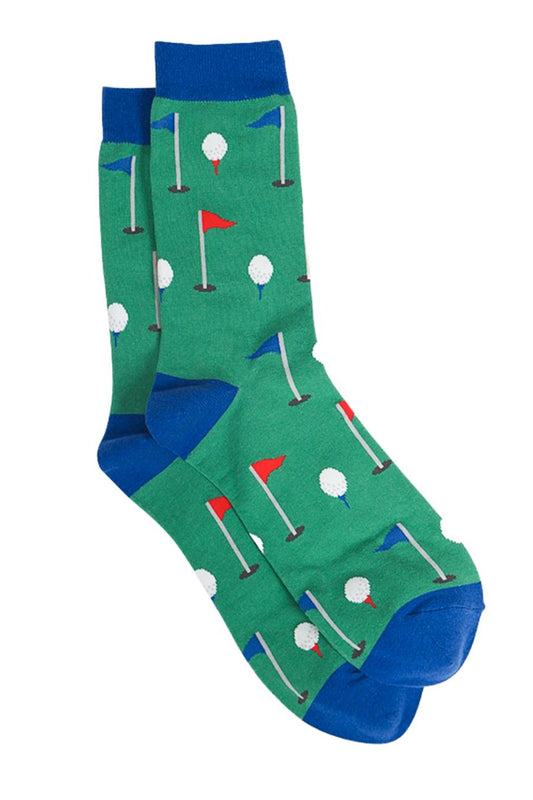 Green & Blue Golf Men's Socks - Allison's Boutique
