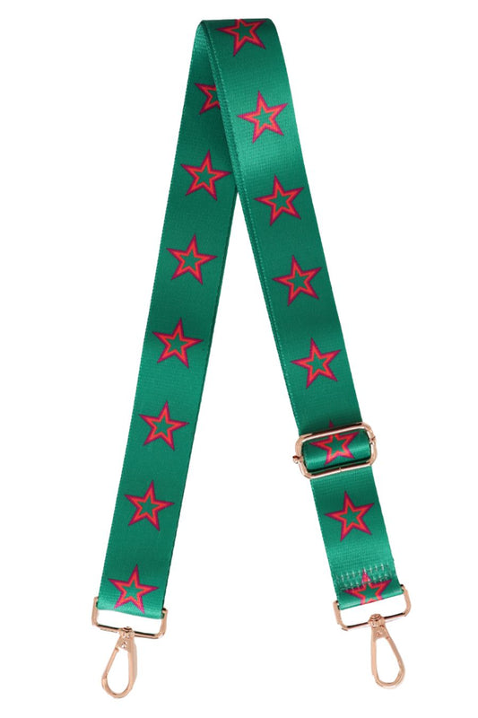 Green & Pink Star Bag Strap - Allison's Boutique