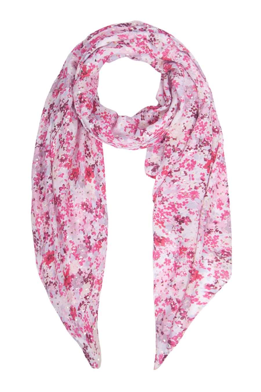 Fuchsia Floral Lightweight Scarf