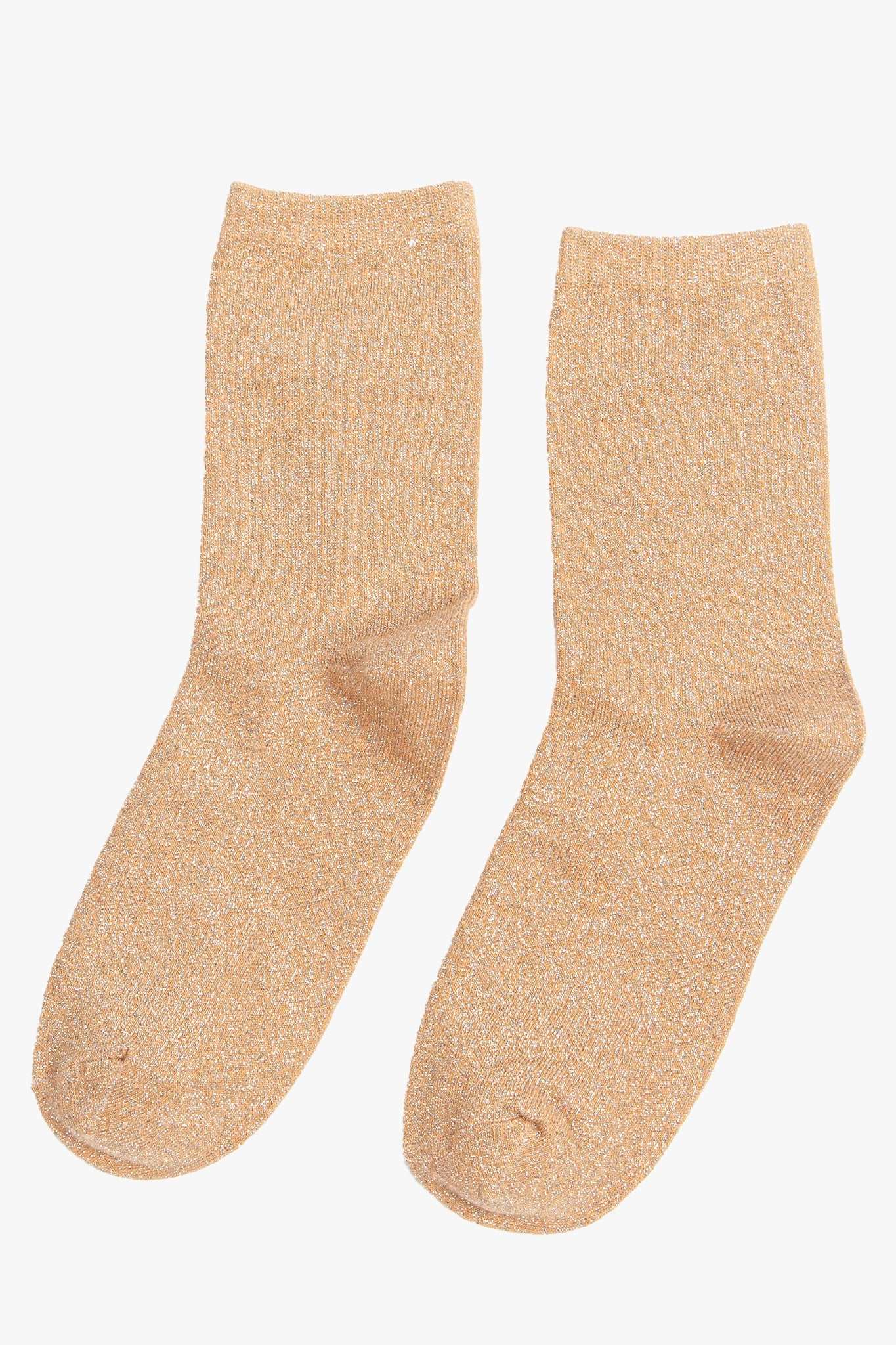 Gold All Over Glitter Socks - Allison's Boutique