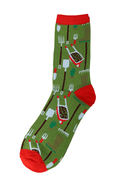 Green & Red Gardening Men's Socks