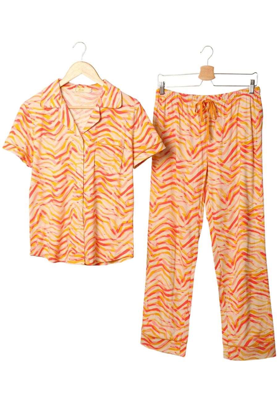 Pink Yellow Painted Zebra Pyjamas