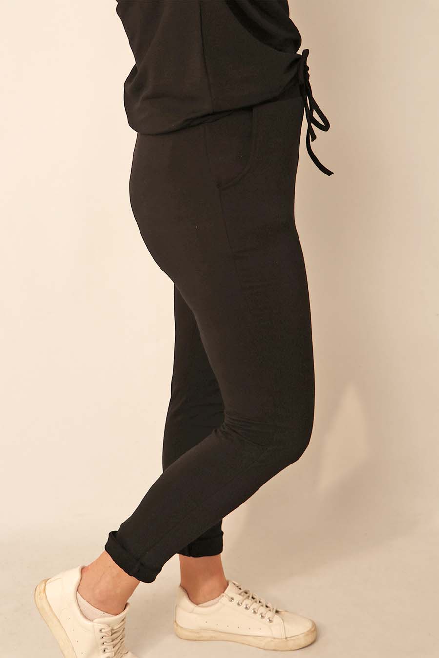 Black Plain Jogging Bottom - Allison's Boutique